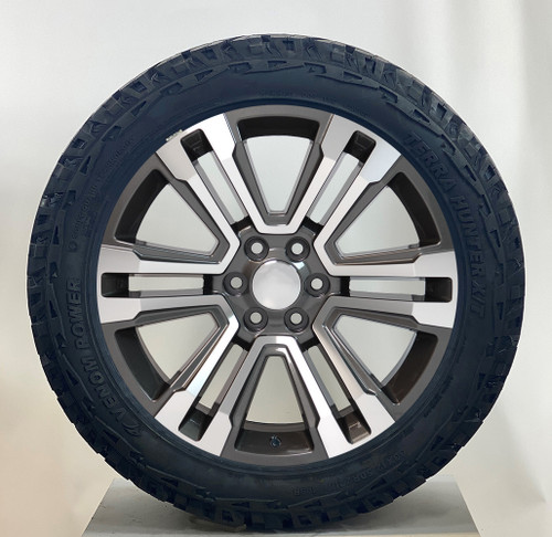 Black and Machine Denali Style Split Spoke 22