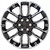 Black and Machine 22" Notched Honeycomb Wheels for GMC Sierra, Yukon, Denali - New Set of 4