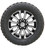 Black and Machine 18" AT4 Style Wheels with 33/12.50r18 Mud Tires for Chevy and GMC Trucks and SUVs