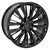 Gloss Black 24" Twelve Quarter Spoke Escalade Style Wheels for GMC, Chevy, Cadillac 1500 Trucks and SUVs