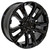 Gloss Black 22" Notched RST Wheels for Chevy Silverado, Tahoe, Suburban - New Set of 4