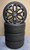 Black and Machine 24" Snowflake Wheels with 305/35R24 All Season Tires for Chevy and GMC Trucks and SUVs