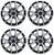 Black and Machine 20" Honeycomb Wheels for Chevy Silverado, Tahoe, Suburban - New Set of 4