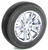 Chrome 20" With V Style Chrome Inserts Wheels with Bridgestone Tires for Chevy Silverado, Tahoe, Suburban - New Set of 4