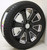 Gloss Black 22" With Chrome Inserts Wheels with Bridgestone Tires for GMC Sierra, Yukon, Denali - New Set of 4