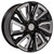 Gloss Black 22" with Angled Chrome Insert Wheels for Chevy Silverado, Tahoe, Suburban