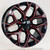 Red Milled Edge Gloss Black 20" Snowflake Wheels for Chevy Silverado, Tahoe, Suburban - New Set of 4