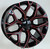 Red Milled Edge Gloss Black 20" Snowflake Wheels for Chevy Silverado, Tahoe, Suburban - New Set of 4