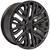 Black with Milled Edge 22" Six Split Spoke Wheels for Chevy Silverado, Tahoe, Suburban