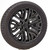 Black with Milled Edge 22" Six Split Spoke Wheels with Bridgestone Tires for GMC Sierra, Yukon, Denali - New Set of 4