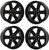 Gloss Black 22" Rally Style Six Spoke Wheels for Chevy Silverado, Suburban, Tahoe - New Set of 4