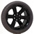 Gloss Black 22" Rally Style Six Spoke Wheels with Bridgestone Tires for Chevy Silverado, Tahoe, Suburban - New Set of 4