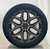 Black Milled 22" Snowflake Wheels with 33x12.50R22 Tires for Chevy and GMC Trucks and SUVs- New Set of 4