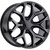 Gloss Black Milled Edge 20" Snowflake Wheels with Falken A/T Tires for Chevy Silverado, Tahoe, Suburban - New Set of 4