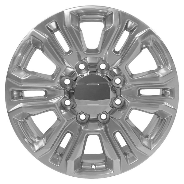 Polished 20" 8 Lug 8-180 Denali Split Spoke Wheels for 2011 and newer GMC 2500 3500 - New Set of 4