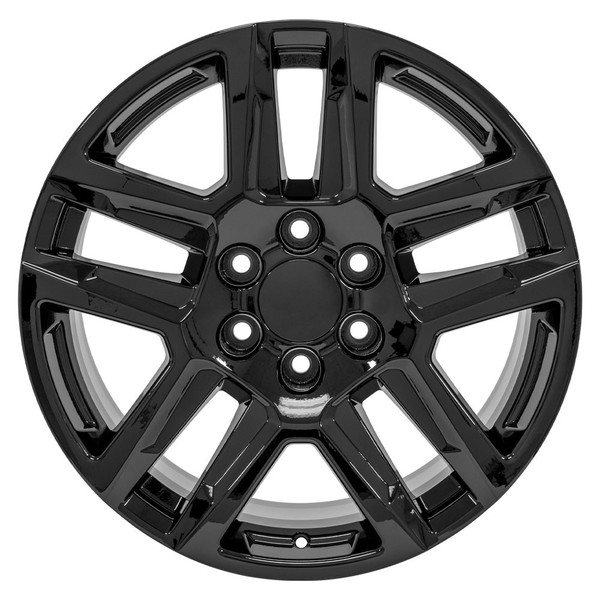 Gloss Black 20" Five Split Spoke Wheels for Chevy and GMC Trucks and SUVs