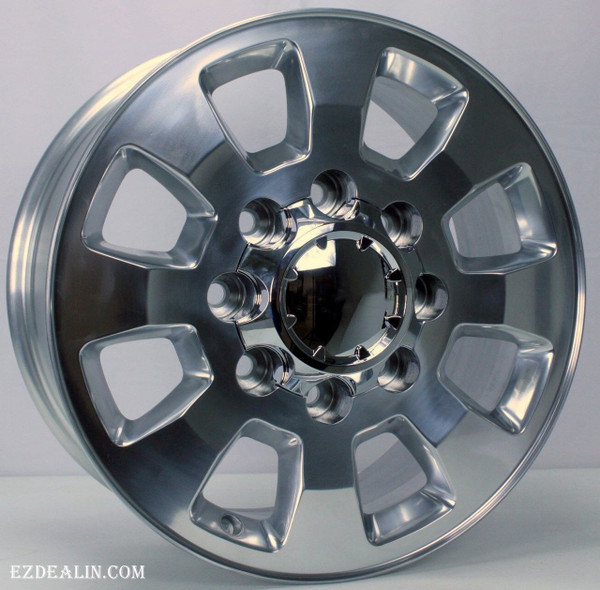 Polished 18" Denali Style 8 Lug 8-180 Wheels for 2011 and newer GMC 2500 3500  - New Set of 4