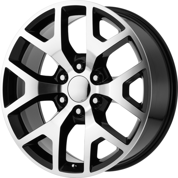 Black and Machine 24" Honeycomb Wheels for GMC or Chevy 1500 Trucks and SUVs