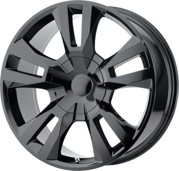 Gloss Black 24" RST Style Split Spoke Wheels for GMC and Chevy 1500 Trucks and SUVs