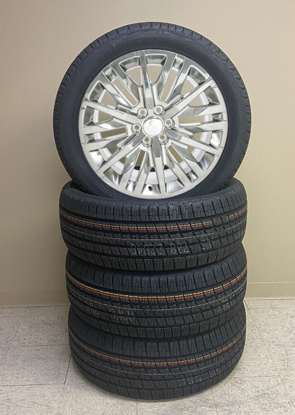 Polished 22" Multi Spoke Wheels with Bridgestone Tires for GMC Sierra, Yukon, Denali - New Set of 4