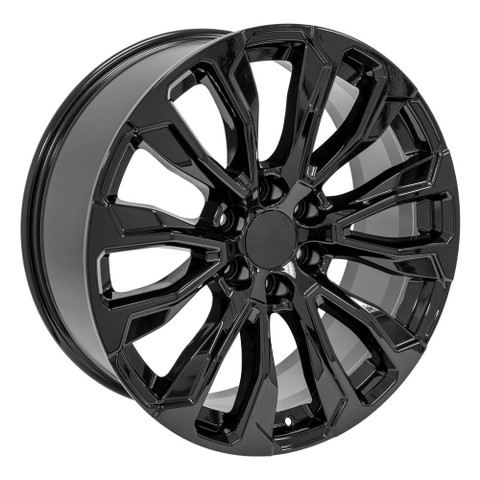GMC style Gloss Black Yukon Denali Style 22 Inch Wheels