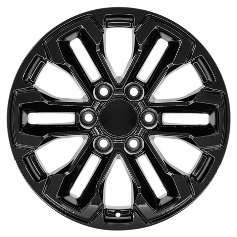 Gloss Black 18 Inch Split Spoke Wheels for GMC and Chevy Trucks and SUVs