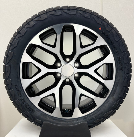 Chevy Style Snowflake Black and Machine 20