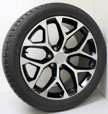 GMC style Black and Machine Snowflake 22