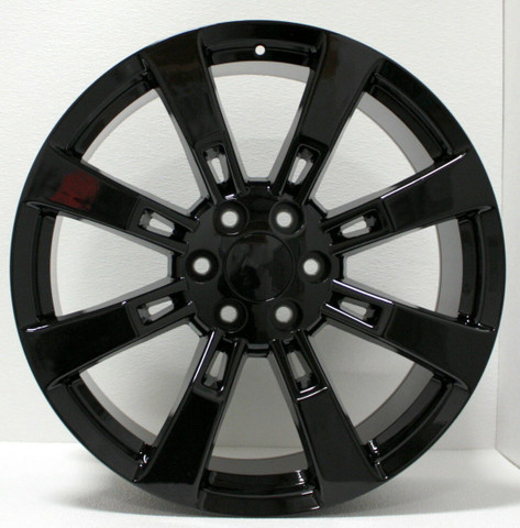 GMC Black Eight Spoke 22 inch Wheels Rims