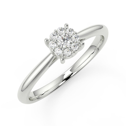 Large Diamond Solitaire Look Engagement Ring