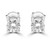 One Carat diamond stud earrings in white gold IGI certified G-H colour VS clartiy