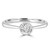 White gold diamond ring with large central round setting - natural high clarity diamond