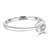 White gold diamond ring with large central round setting - natural high clarity diamond