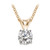 Solitaire Diamond Pendant Necklace with 1/6ct Premium Quality Diamond in Yellow Gold