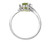 Sterling Silver ring for women set with a large 1 carat round brilliant Peridot stone. Available in a wide range of sizes and presented in a luxury jewellery ring box.