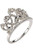 Stunning Rhodium Plated Silver Ring with 0.15ct Total Diamonds, Featuring 6 Diamonds in a Tiara Style Design - Perfect for Any Occasion!