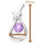 Elegant Jewellery Sets for Women - Natural Amethyst Silver Earrings and Pendant in Rhodium Plated - Women's Gift Sets
