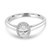 Elegant Engagement Rings for Women: 0.36ct Oval Halo Natural Diamond Ring, G Colour VS Clarity, Fashioned in 18ct White Gold