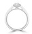 Elegant Engagement Rings for Women: 0.36ct Oval Halo Natural Diamond Ring, G Colour VS Clarity, Fashioned in 18ct White Gold