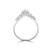 18ct White Gold Wishbone Ring Enhancer; 0.50ct Diamonds
