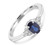 Diamond Ring - Elegant Classic Style, Half Carat Sapphire, 0.10ct Diamonds, 18ct White Gold