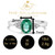 1 Carat Emerald Ring, 18ct White Gold with Diamond Accents