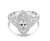 18k White Gold Diamond Ring, 0.55ct Marquise Center, 0.30ct Halo, H Color, VS Clarity