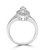 18k White Gold Diamond Ring, 0.55ct Marquise Center, 0.30ct Halo, H Color, VS Clarity