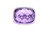 18ct White Gold Amethyst & Diamond Ring: Oval Cut with Haloto