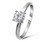 4 Claw Diamond Ring 1Ct In White Gold For Women