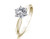 Yellow Gold Diamond Ring 1 Carat Solitaire With Diamond Grading Report