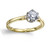 Yellow Gold Solitaire Ring With 1/3Ct Premium Quality Natural Diamond