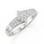 White Gold Diamond Ring For Ladies In A Choice Of Finger Sizes - Wedding Or Anniversary Gift Choice
