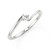 Solitaire With Small Diamond Crossover White Gold Ring